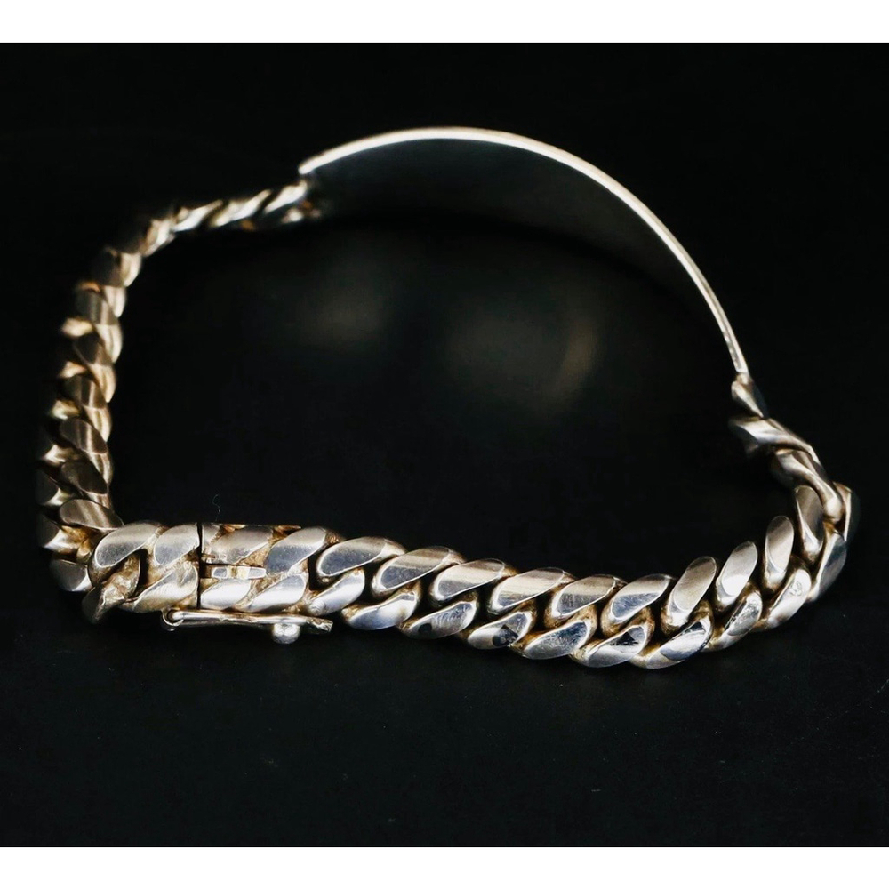 Sterling Silver 925 Engravable ID Bracelet • 7” Miami Cuban Link • 29g - Picture 3 of 5